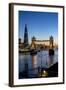 View of the Shard and Tower Bridge Above the River Thames at Dusk-Charles Bowman-Framed Photographic Print