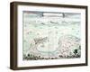 View of the Siege of Gibraltar in 1704-null-Framed Giclee Print