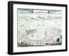 View of the Siege of Gibraltar in 1704-null-Framed Giclee Print