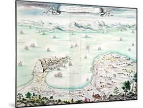 View of the Siege of Gibraltar in 1704-null-Mounted Giclee Print