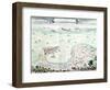 View of the Siege of Gibraltar in 1704-null-Framed Giclee Print