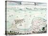 View of the Siege of Gibraltar in 1704-null-Stretched Canvas