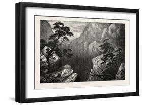 View of the Sierra Madre, Rocky Mountains, USA, 1870S-null-Framed Giclee Print