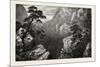 View of the Sierra Madre, Rocky Mountains, USA, 1870S-null-Mounted Giclee Print