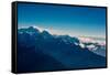 View of the skyline of Mount Everest and the Himalayas, Nepal, Asia-Laura Grier-Framed Stretched Canvas