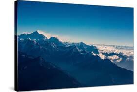 View of the skyline of Mount Everest and the Himalayas, Nepal, Asia-Laura Grier-Stretched Canvas