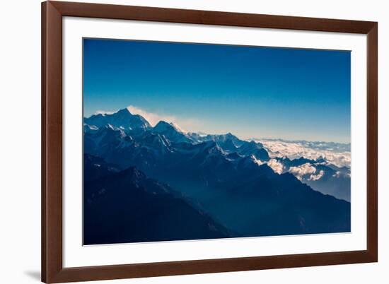 View of the skyline of Mount Everest and the Himalayas, Nepal, Asia-Laura Grier-Framed Photographic Print