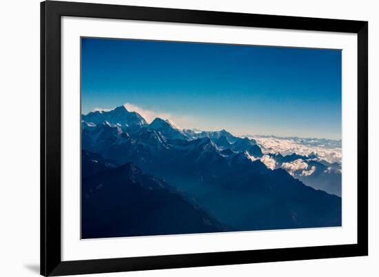 View of the skyline of Mount Everest and the Himalayas, Nepal, Asia-Laura Grier-Framed Photographic Print