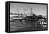 View of the Skyline - Tacoma, WA-Lantern Press-Framed Stretched Canvas
