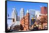 View of the skylines in Toronto, Ontario, Canada-null-Framed Stretched Canvas