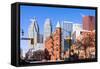 View of the skylines in Toronto, Ontario, Canada-null-Framed Stretched Canvas