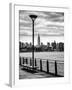 View of the Skyscrapers of Manhattan with the Empire State Building a Jetty in Brooklyn at Sunset-Philippe Hugonnard-Framed Photographic Print