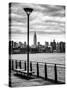 View of the Skyscrapers of Manhattan with the Empire State Building a Jetty in Brooklyn at Sunset-Philippe Hugonnard-Stretched Canvas