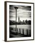 View of the Skyscrapers of Manhattan with the Empire State Building a Jetty in Brooklyn at Sunset-Philippe Hugonnard-Framed Photographic Print