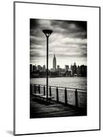 View of the Skyscrapers of Manhattan with the Empire State Building a Jetty in Brooklyn at Sunset-Philippe Hugonnard-Mounted Art Print