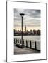 View of the Skyscrapers of Manhattan with the Empire State Building a Jetty in Brooklyn at Sunset-Philippe Hugonnard-Mounted Art Print