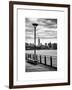 View of the Skyscrapers of Manhattan with the Empire State Building a Jetty in Brooklyn at Sunset-Philippe Hugonnard-Framed Art Print