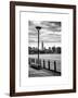 View of the Skyscrapers of Manhattan with the Empire State Building a Jetty in Brooklyn at Sunset-Philippe Hugonnard-Framed Art Print