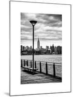 View of the Skyscrapers of Manhattan with the Empire State Building a Jetty in Brooklyn at Sunset-Philippe Hugonnard-Mounted Art Print