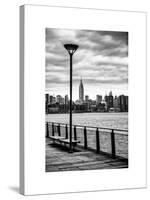 View of the Skyscrapers of Manhattan with the Empire State Building a Jetty in Brooklyn at Sunset-Philippe Hugonnard-Stretched Canvas