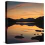 View of the Snowdon Horseshoe at Sunset from Llynau Mymbyr, Capel Curig, Wales, UK, Europe-Ian Egner-Stretched Canvas