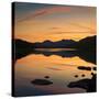 View of the Snowdon Horseshoe at Sunset from Llynau Mymbyr, Capel Curig, Wales, UK, Europe-Ian Egner-Stretched Canvas