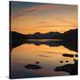 View of the Snowdon Horseshoe at Sunset from Llynau Mymbyr, Capel Curig, Wales, UK, Europe-Ian Egner-Stretched Canvas