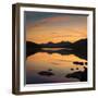 View of the Snowdon Horseshoe at Sunset from Llynau Mymbyr, Capel Curig, Wales, UK, Europe-Ian Egner-Framed Photographic Print