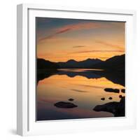 View of the Snowdon Horseshoe at Sunset from Llynau Mymbyr, Capel Curig, Wales, UK, Europe-Ian Egner-Framed Photographic Print