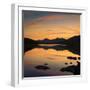 View of the Snowdon Horseshoe at Sunset from Llynau Mymbyr, Capel Curig, Wales, UK, Europe-Ian Egner-Framed Photographic Print