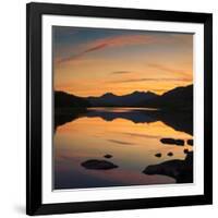 View of the Snowdon Horseshoe at Sunset from Llynau Mymbyr, Capel Curig, Wales, UK, Europe-Ian Egner-Framed Photographic Print