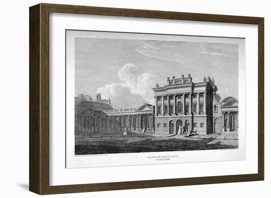 View of the South Front of the Bank of England, City of London, 1814-James Stewart-Framed Giclee Print