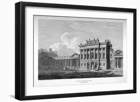 View of the South Front of the Bank of England, City of London, 1814-James Stewart-Framed Giclee Print