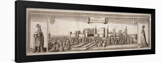 View of the South Side of Windsor Castle, Berkshire, C1660-Wenceslaus Hollar-Framed Giclee Print