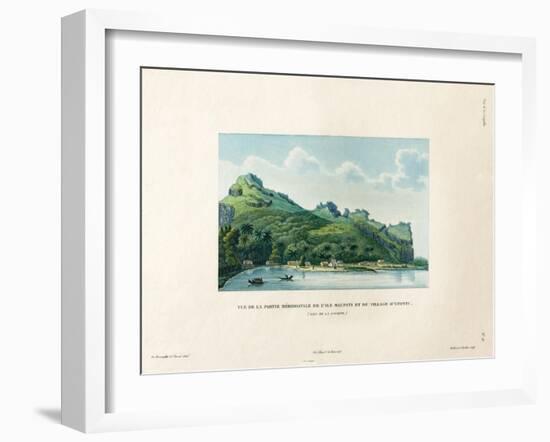 View of the Southern Part of Maupiti and the Village of Atipiti-Ambroise Tardieu-Framed Giclee Print