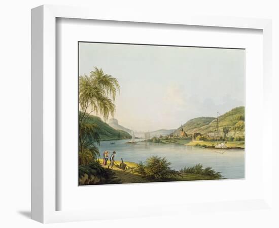 View of the Southern Part of Schandau on the Elbe in Saxony on the Border of Bohemia-Christian Gottlob Hammer-Framed Giclee Print