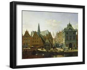 View of the Spaarne at Haarlem, 1667-Gerrit Adriaensz Berckheyde-Framed Giclee Print