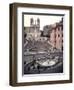 View of the Spanish Steps or Scalinata, Designed by Francesco de Santis-null-Framed Giclee Print