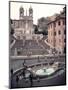 View of the Spanish Steps or Scalinata, Designed by Francesco de Santis-null-Mounted Giclee Print