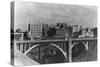 View of the Spokane Skyline - Spokane, WA-Lantern Press-Stretched Canvas