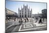 View of the square and the gothic Duomo, the icon of Milan, Milan, Lombardy, Italy, Europe-Roberto Moiola-Mounted Photographic Print