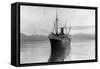 View of the SS Alaska in the Bay - Cordova Bay, AK-Lantern Press-Framed Stretched Canvas