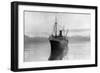 View of the SS Alaska in the Bay - Cordova Bay, AK-Lantern Press-Framed Art Print