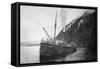 View of the SS Northwestern Steamer - Seward, AK-Lantern Press-Framed Stretched Canvas