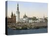 View of the St Basil's Slope, Seen from the Moskva River, Moscow, Russia, C1890-C1905-null-Stretched Canvas