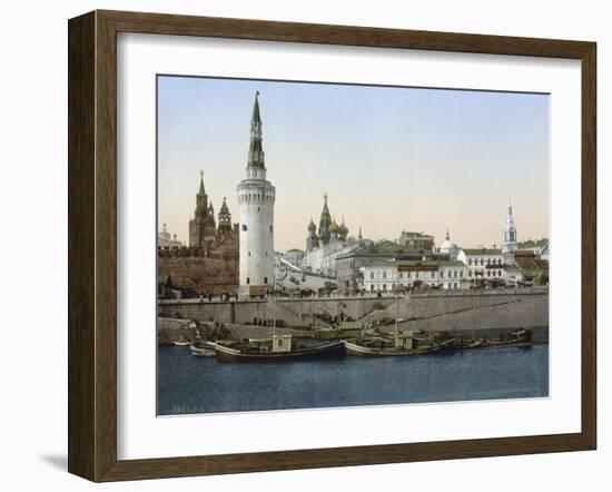 View of the St Basil's Slope, Seen from the Moskva River, Moscow, Russia, C1890-C1905-null-Framed Giclee Print
