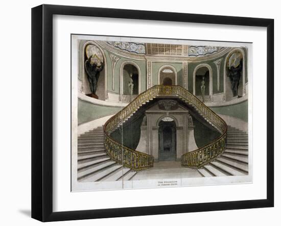 View of the Staircase at Carlton House, Westminster, London, C1811-null-Framed Giclee Print