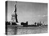 View of the Statue of Liberty and the Sklyline of the City-Margaret Bourke-White-Stretched Canvas