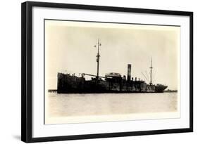 View of the Steamer Cragness Looking Battered-null-Framed Giclee Print