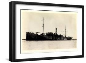 View of the Steamer Cragness Looking Battered-null-Framed Giclee Print